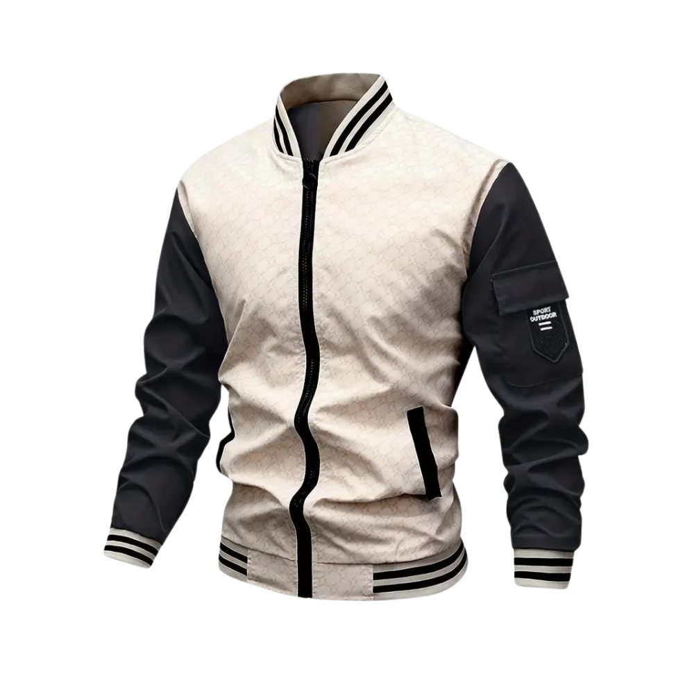 Greta | Homem Bomber Jacket com Fecho de Correr