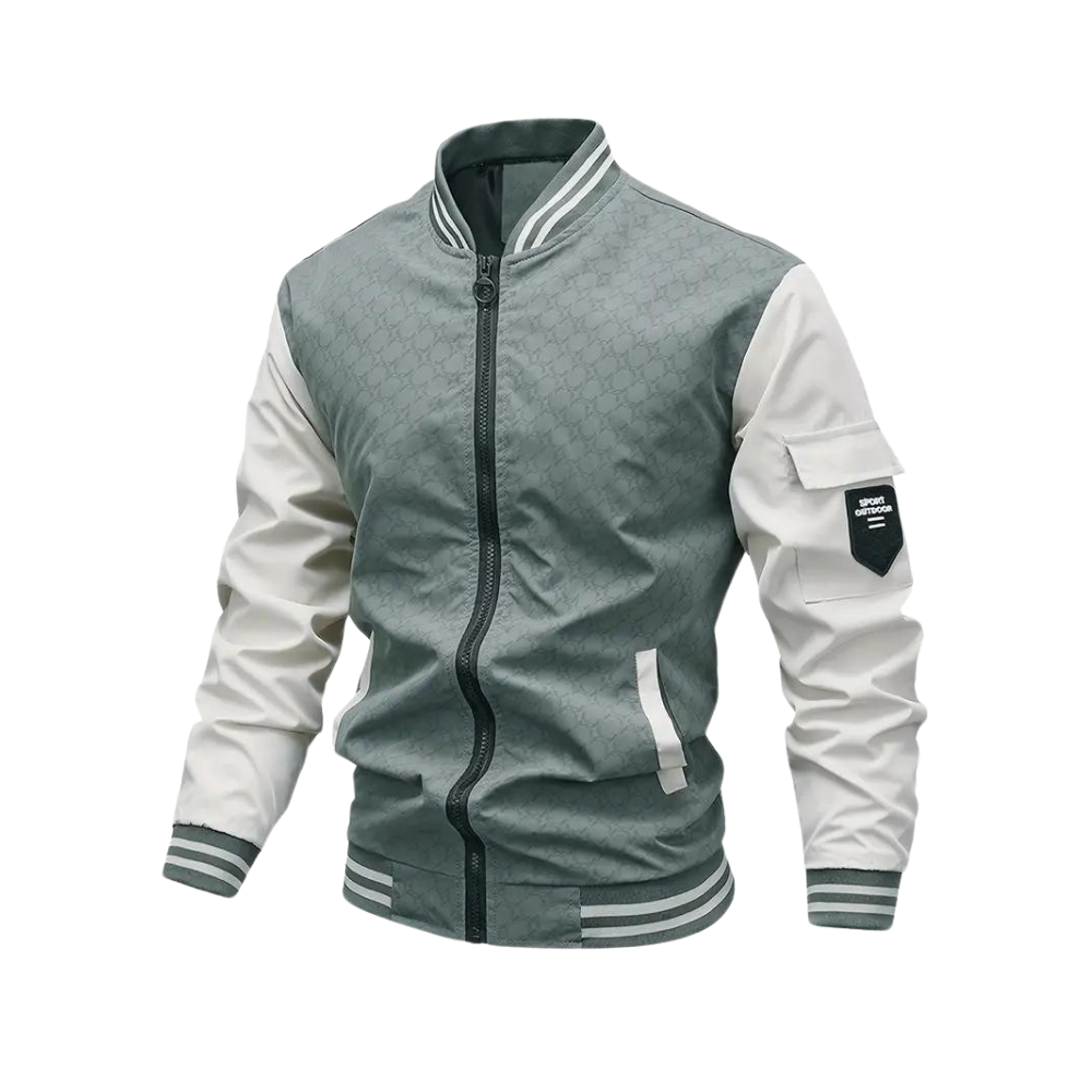 Greta | Homem Bomber Jacket com Fecho de Correr