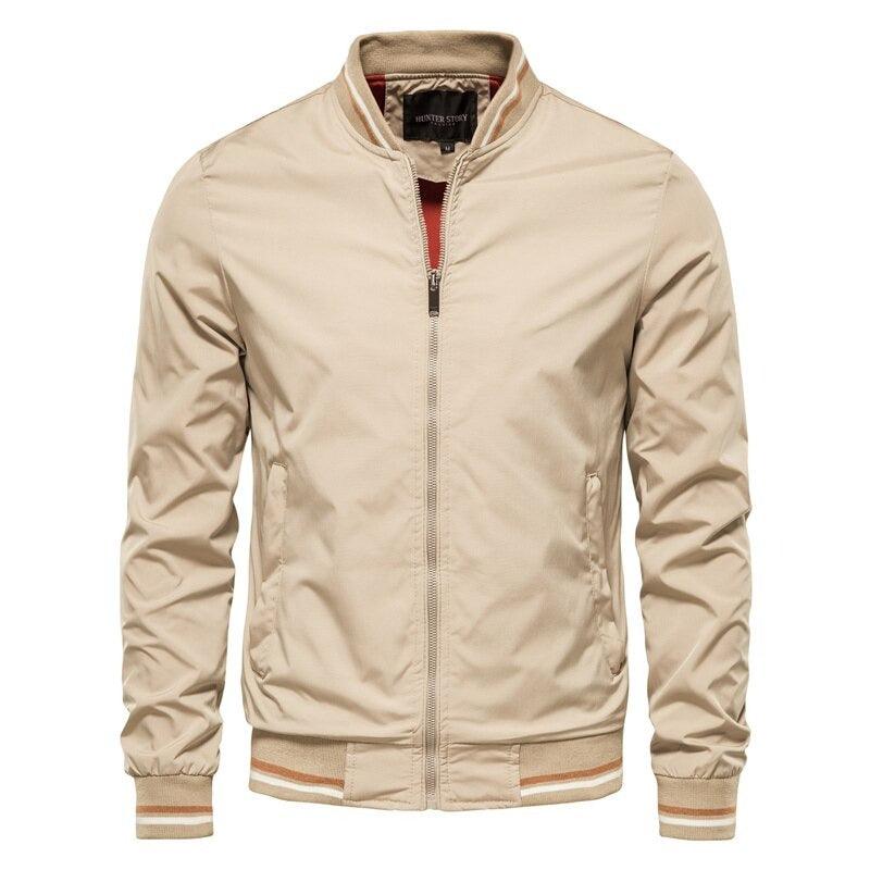 Talia | Homem Bomber Jacket Slim Fit com Fecho de Correr