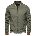 Talia | Homem Bomber Jacket Slim Fit com Fecho de Correr