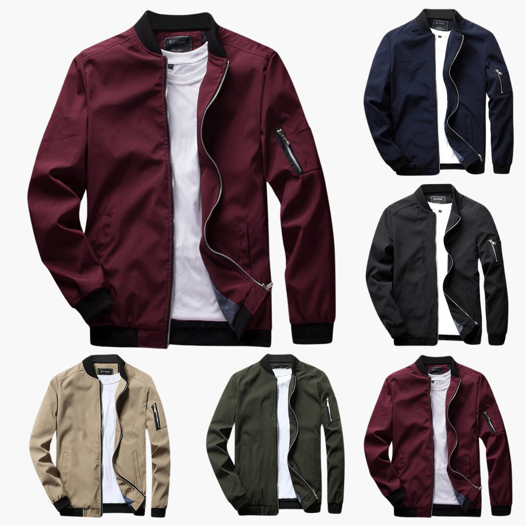 Una | Jaqueta Bomber Masculina com Fecho de Correr