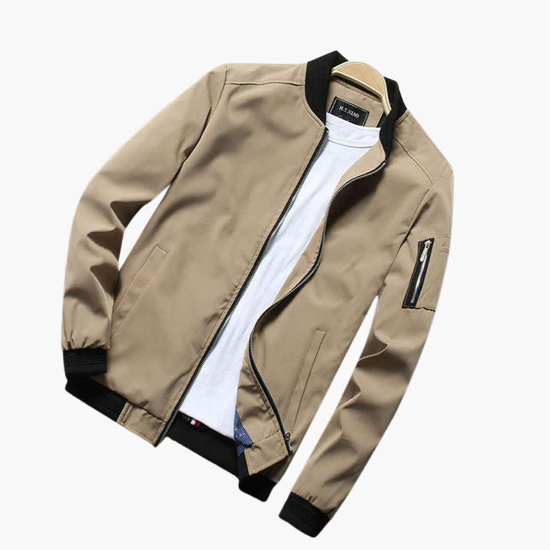 Una | Jaqueta Bomber Masculina com Fecho de Correr