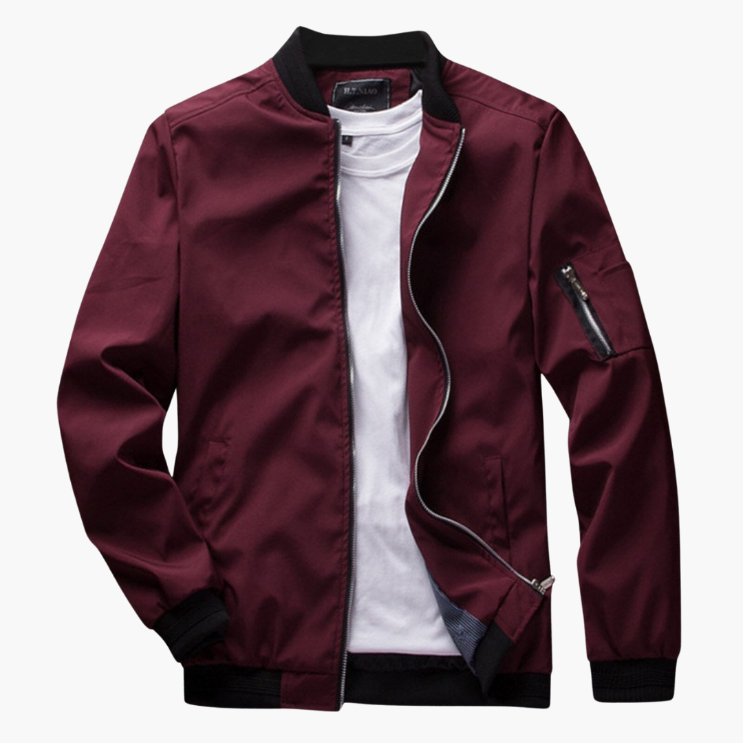 Una | Jaqueta Bomber Masculina com Fecho de Correr
