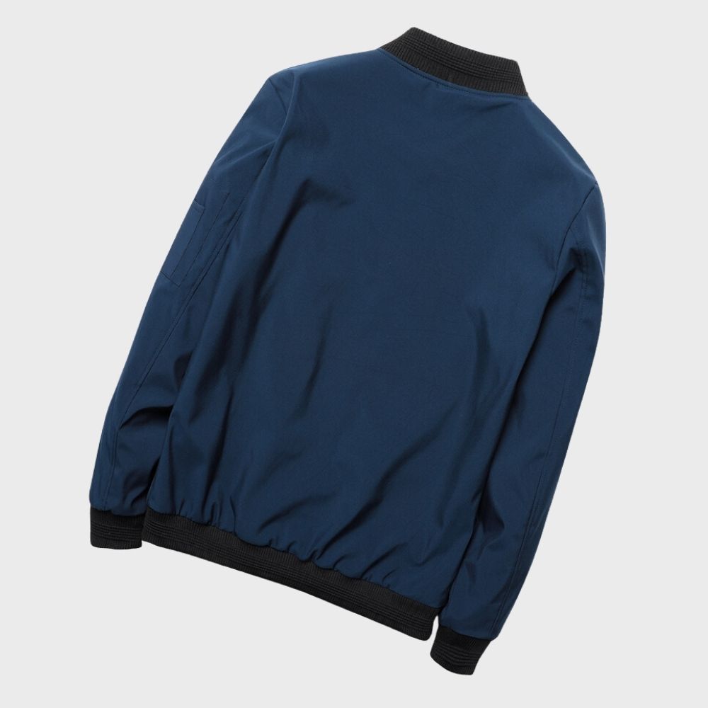 Hazel | Homem Bomber Jacket Leve com Fecho de Correr