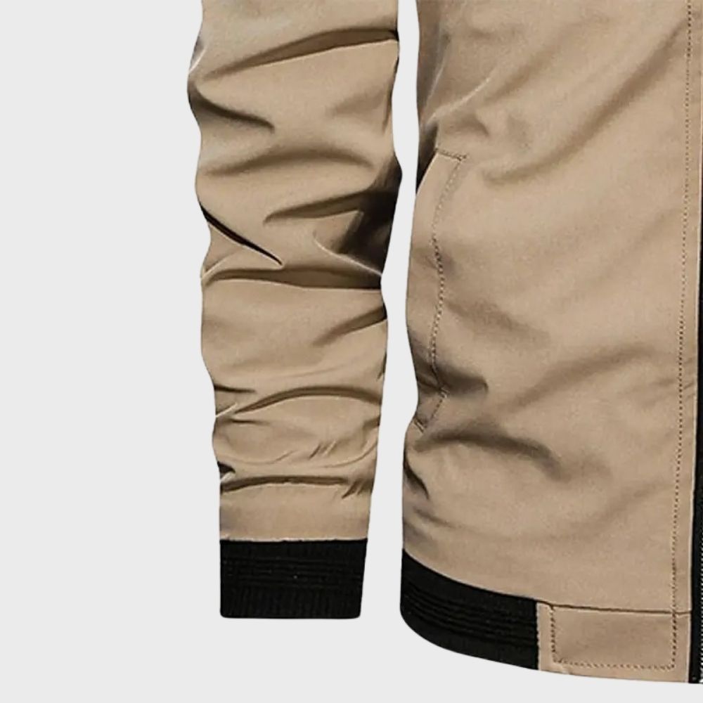 Hazel | Homem Bomber Jacket Leve com Fecho de Correr