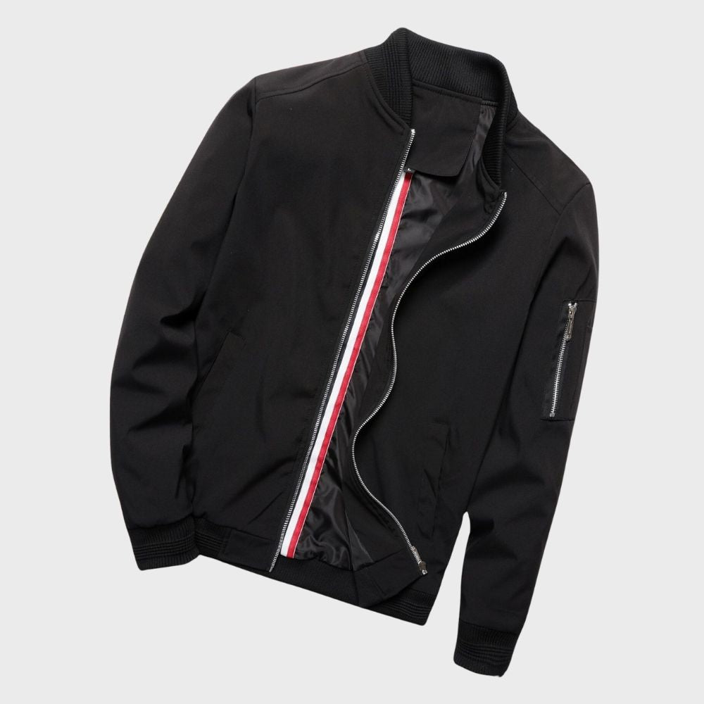 Hazel | Homem Bomber Jacket Leve com Fecho de Correr