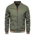 Marlowe | Homem Bomber Jacket Resistente ao Vento com Fecho