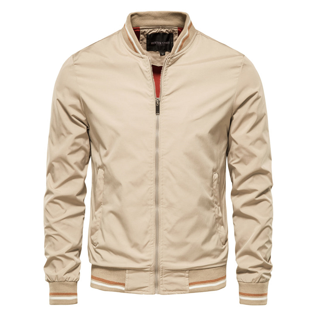 Marlowe | Homem Bomber Jacket Resistente ao Vento com Fecho