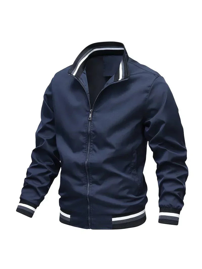 Thea | Homem Bomber Jacket Corta Vento com Fecho
