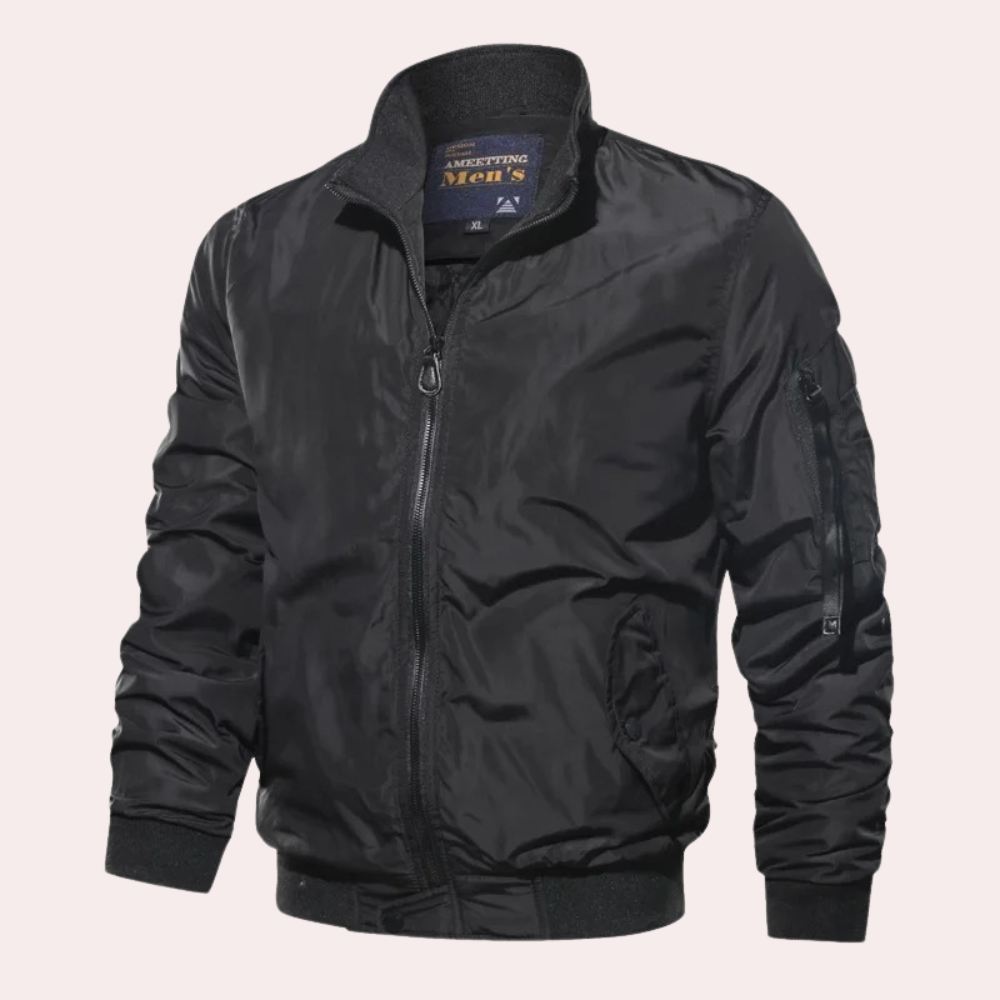Aria | Homem Bomber Jacket Corta-Vento com Fecho de Correr