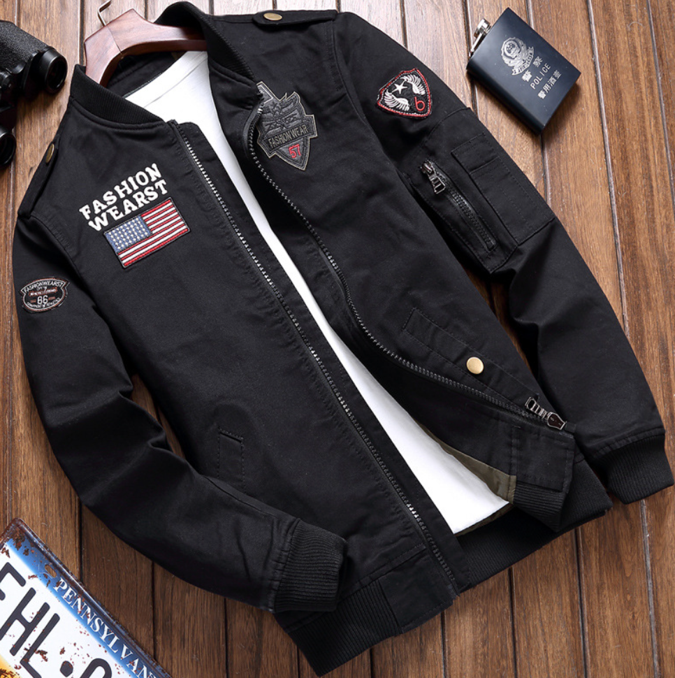 Perla | Homem Bomber Jacket com Fecho de Correr e Bolsos