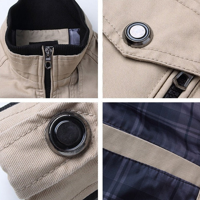 Nova | Homens Bomber Jacket com Fecho de Correr