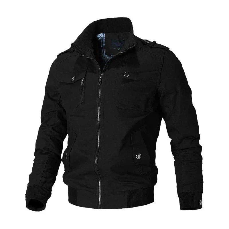 Nova | Homens Bomber Jacket com Fecho de Correr