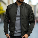 Elsa | Homem Bomber Jacket com Fecho de Correr Resistente ao Vento