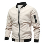 Elsa | Homem Bomber Jacket com Fecho de Correr Resistente ao Vento