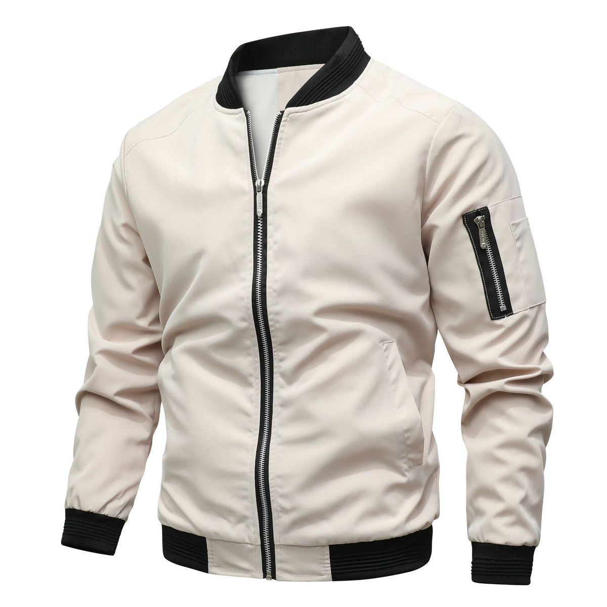 Elsa | Homem Bomber Jacket com Fecho de Correr Resistente ao Vento