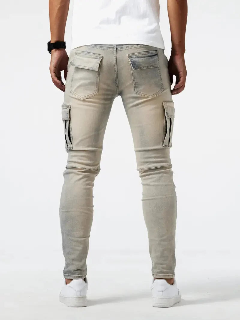 Mira | Calças Cargo Denim Masculinas
