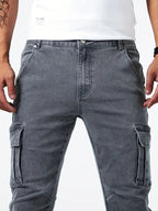 Mira | Calças Cargo Denim Masculinas