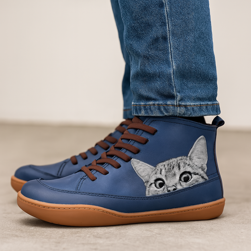Mira | Botas Femininas com Estampa de Gato Inverno