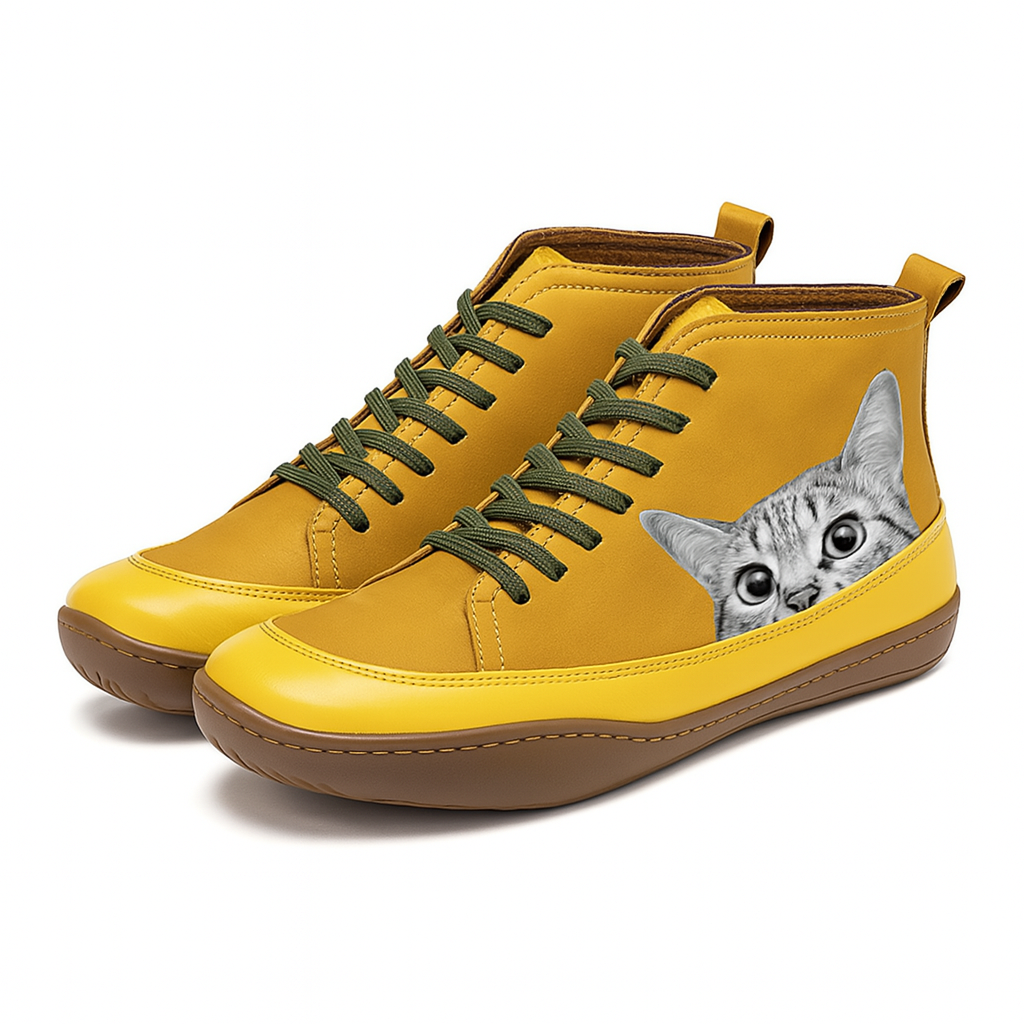 Mira | Botas Femininas com Estampa de Gato Inverno