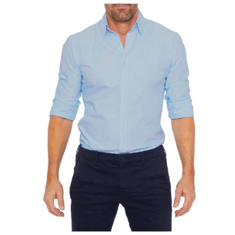 Ottoline | Camisa Social Masculina Manga Longa Sem Vinco