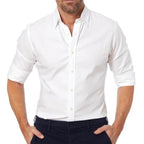 Ottoline | Camisa Social Masculina Manga Longa Sem Vinco