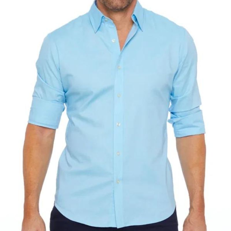 Ottoline | Camisa Social Masculina Manga Longa Sem Vinco
