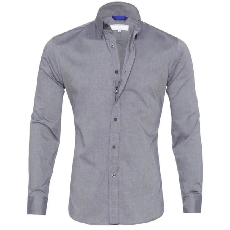 Ottoline | Camisa Social Masculina Manga Longa Sem Vinco
