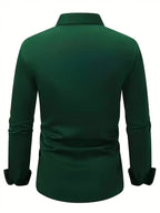 Halle | Camisa Masculina Slim Fit Sem Passar a Ferro