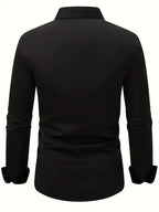 Halle | Camisa Masculina Slim Fit Sem Passar a Ferro