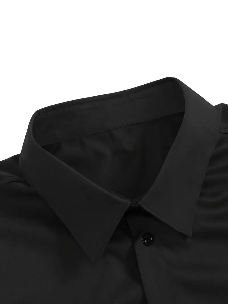 Halle | Camisa Masculina Slim Fit Sem Passar a Ferro