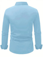 Halle | Camisa Masculina Slim Fit Sem Passar a Ferro