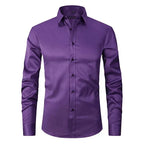 Perla | Camisa Social Masculina Manga Longa Sem Passar a Ferro