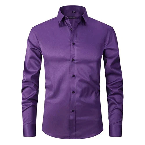 Perla | Camisa Social Masculina Manga Longa Sem Passar a Ferro