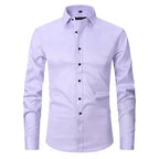Perla | Camisa Social Masculina Manga Longa Sem Passar a Ferro