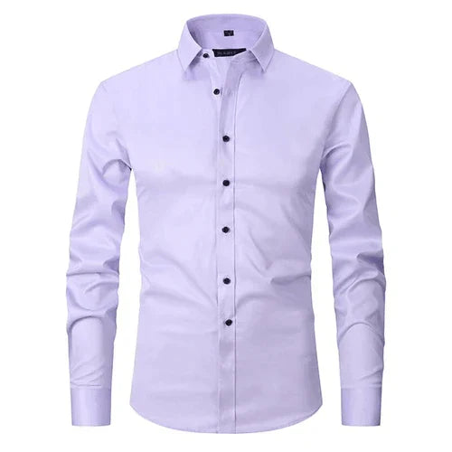 Perla | Camisa Social Masculina Manga Longa Sem Passar a Ferro