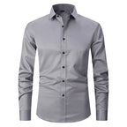 Perla | Camisa Social Masculina Manga Longa Sem Passar a Ferro