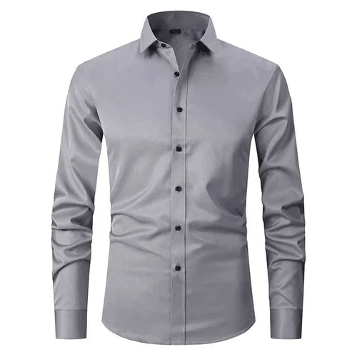 Perla | Camisa Social Masculina Manga Longa Sem Passar a Ferro
