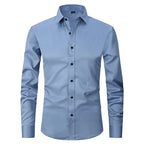 Perla | Camisa Social Masculina Manga Longa Sem Passar a Ferro