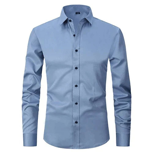 Perla | Camisa Social Masculina Manga Longa Sem Passar a Ferro