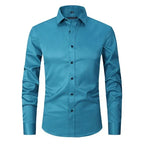 Perla | Camisa Social Masculina Manga Longa Sem Passar a Ferro
