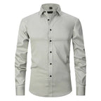 Perla | Camisa Social Masculina Manga Longa Sem Passar a Ferro