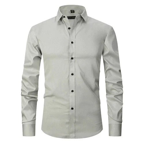 Perla | Camisa Social Masculina Manga Longa Sem Passar a Ferro