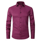 Perla | Camisa Social Masculina Manga Longa Sem Passar a Ferro