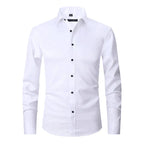 Perla | Camisa Social Masculina Manga Longa Sem Passar a Ferro