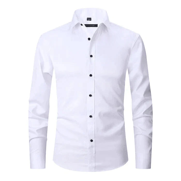 Perla | Camisa Social Masculina Manga Longa Sem Passar a Ferro