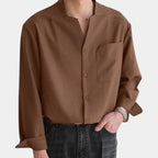 Aria | Camisa Social Masculina Manga Longa Casual Gola Button Down