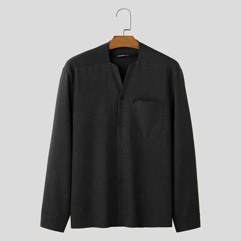 Aria | Camisa Social Masculina Manga Longa Casual Gola Button Down