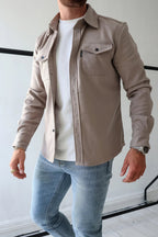 Iris | Camisa Masculina Manga Longa Bolsos no Peito