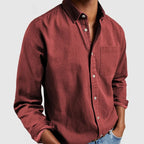 Inez | Camisa Denim Masculina Manga Longa Botões
